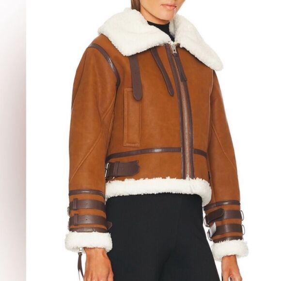 NEW REVOLVE L’Academie x Marianna Hewitt Benton Jacket Dark Brown Size XS - Picture 13 of 13